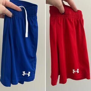 Under Armour Boys Youth Small Shorts HeatGear Bundle, Set of 2 Athletic Shorts